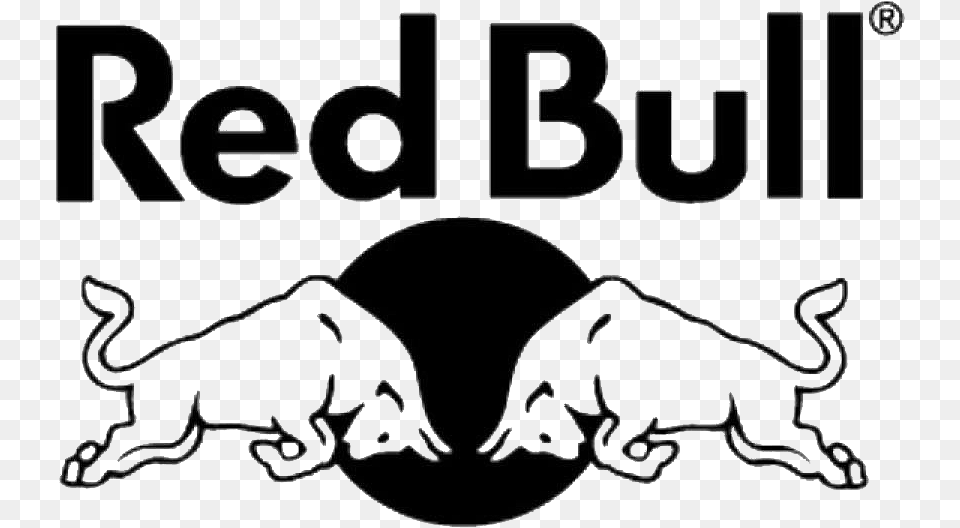 Red Bull Logo Black And White, Animal, Buffalo, Mammal, Wildlife Free Transparent Png