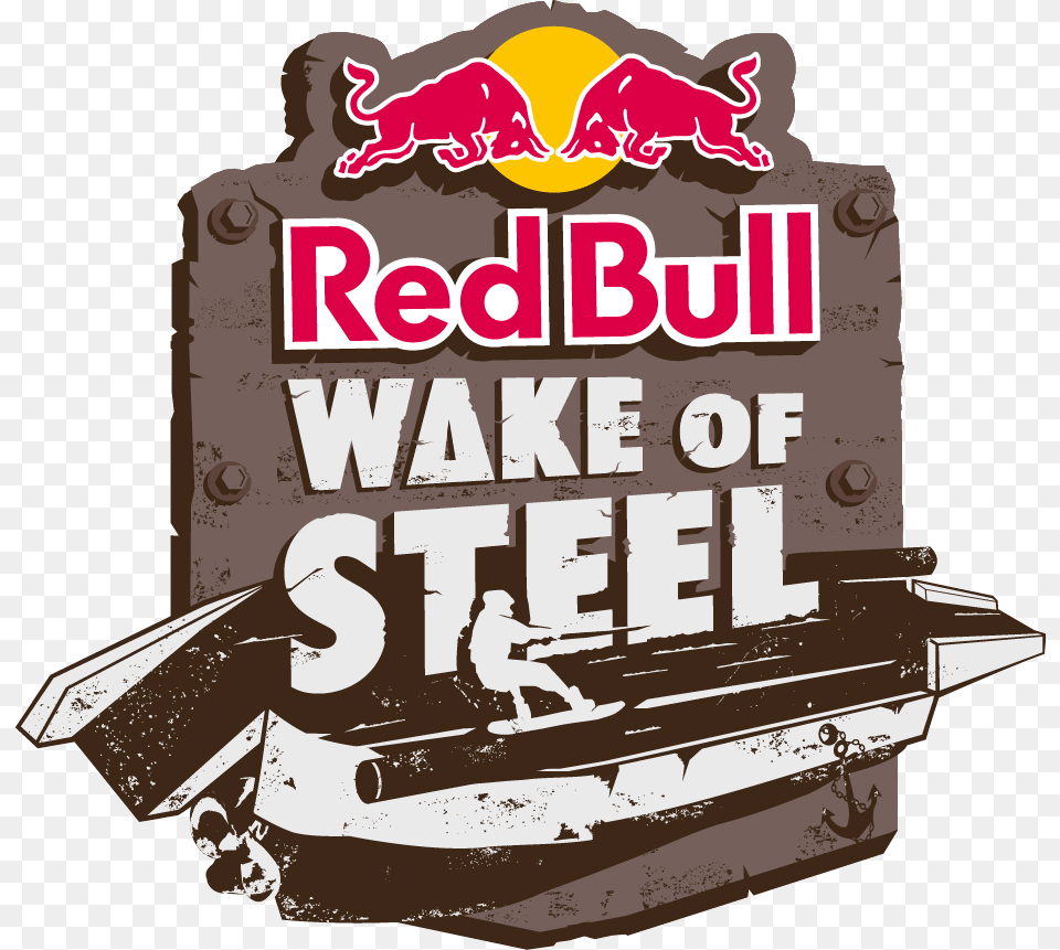 Red Bull Wake Of Steel, Person, Bulldozer, Machine, Advertisement Free Png