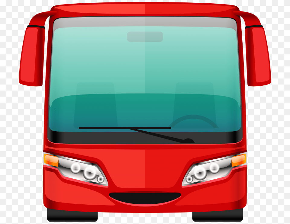 Red Bus, Transportation, Vehicle, Car, Windshield Free Transparent Png