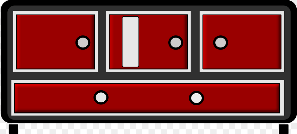 Red Cabinet Clipart, Furniture, Drawer, Scoreboard Free Transparent Png