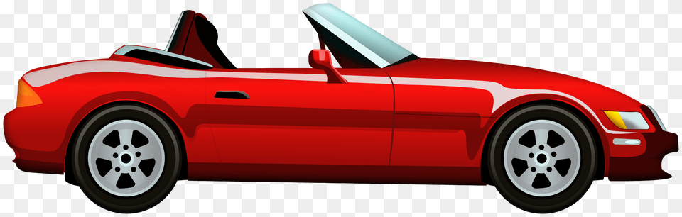 Red Cabriolet Car Clip Art, Alloy Wheel, Vehicle, Transportation, Tire Free Png