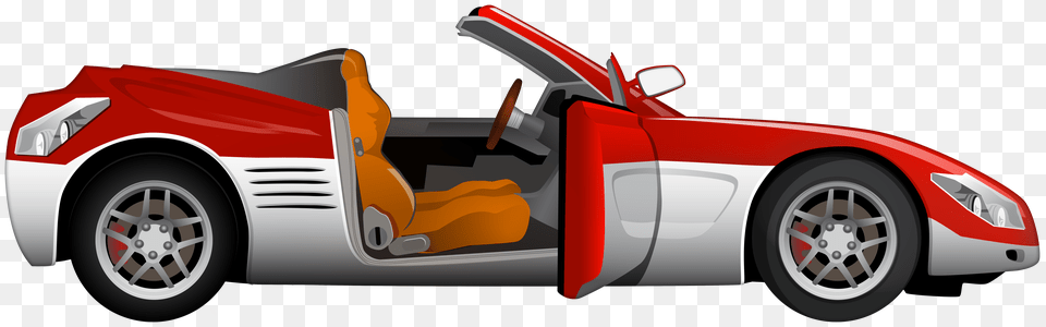 Red Cabriolet Sport Car Clip Art, Alloy Wheel, Vehicle, Transportation, Tire Free Transparent Png