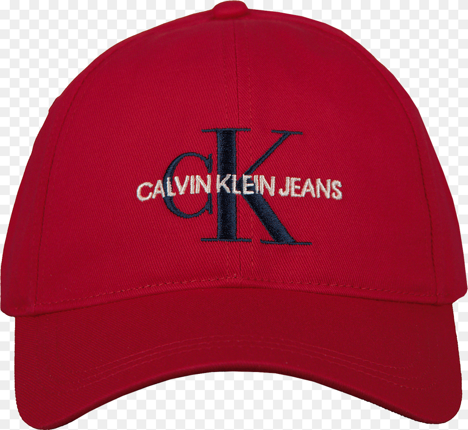 Red Calvin Klein Cap J Monogram M Baseball Cap, Baseball Cap, Clothing, Hat, Swimwear Png Image