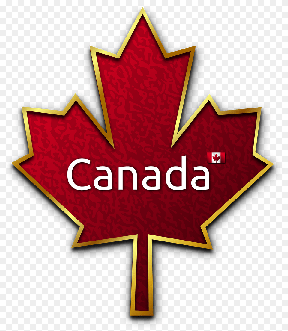 Red Canadian Maple Leaf Clipart, Plant, Cross, Logo, Symbol Free Png Download
