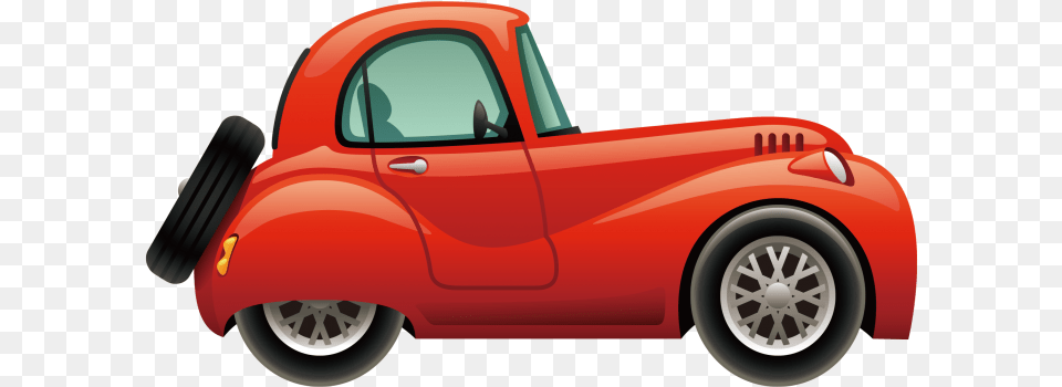 Red Car Clipart Download Searchpng Antique Car, Pickup Truck, Transportation, Truck, Vehicle Png
