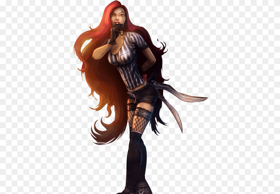 Red Card Katarina Skin Image League Of Legends Katarina Icon, Clothing, Costume, Person, Adult Free Transparent Png