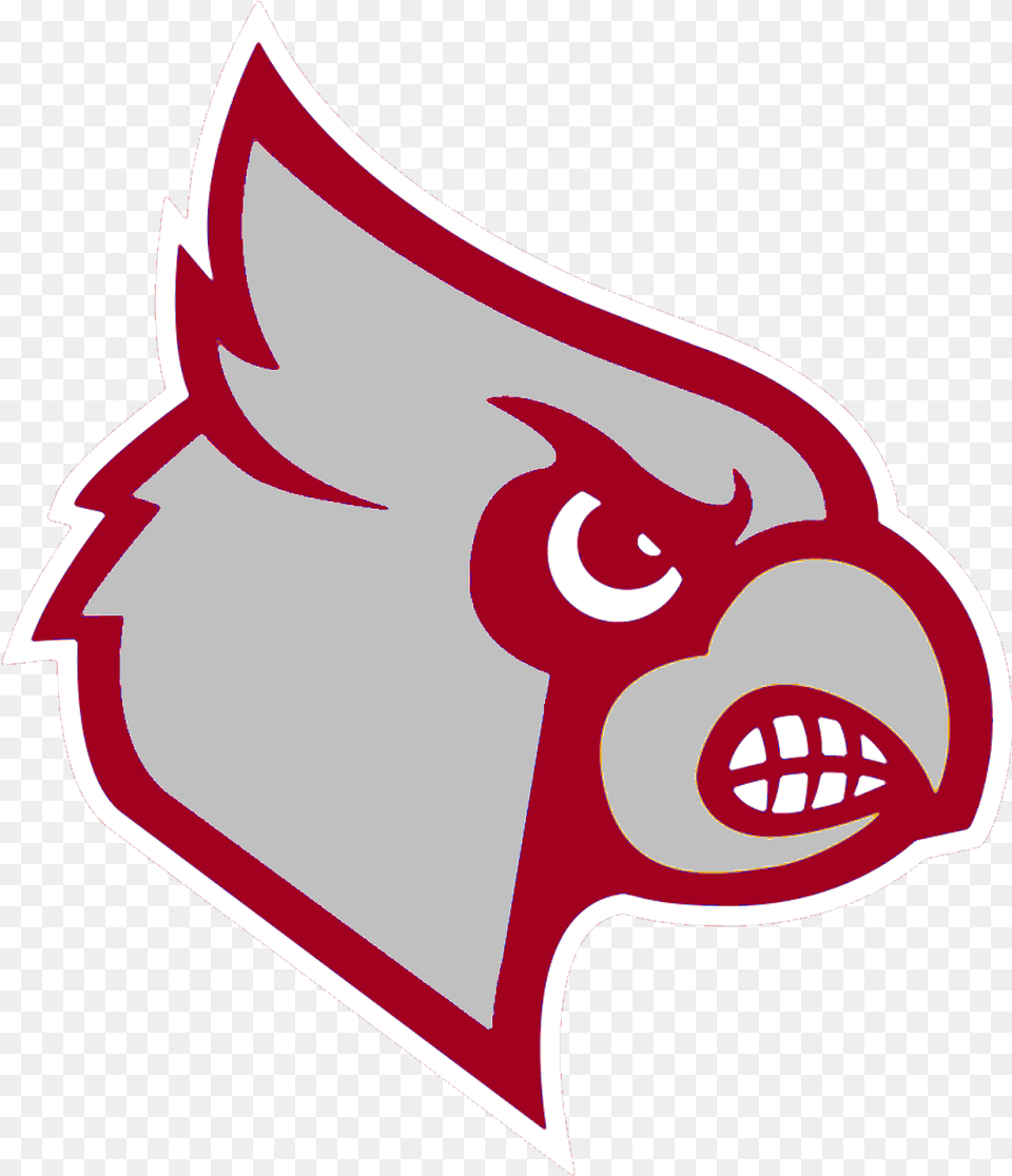Red Cardinal Clipart Kid 3 Clipartix White Louisville Cardinals Logo, Sticker, Text, Bow, Weapon Free Transparent Png