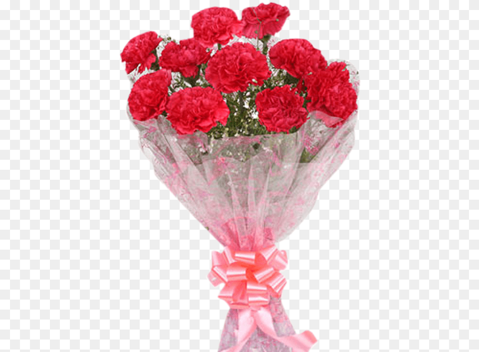 Red Carnation Bouquet Flower Buke For Gift, Flower Bouquet, Flower Arrangement, Plant, Rose Free Transparent Png