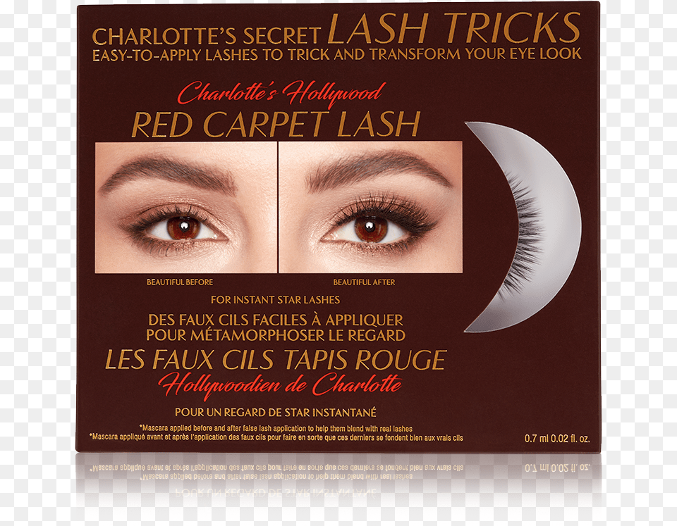 Red Carpet Eyelashes Packaging Charlotte Tilbury False Lashes, Advertisement, Poster, Adult, Female Free Png Download