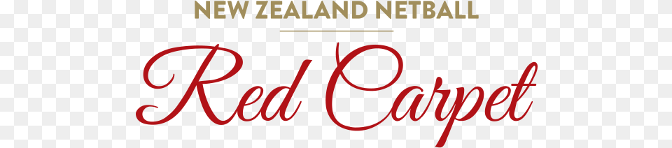 Red Carpet U2022 New Zealand Netball Awards 2015 Calligraphy, Text Free Png