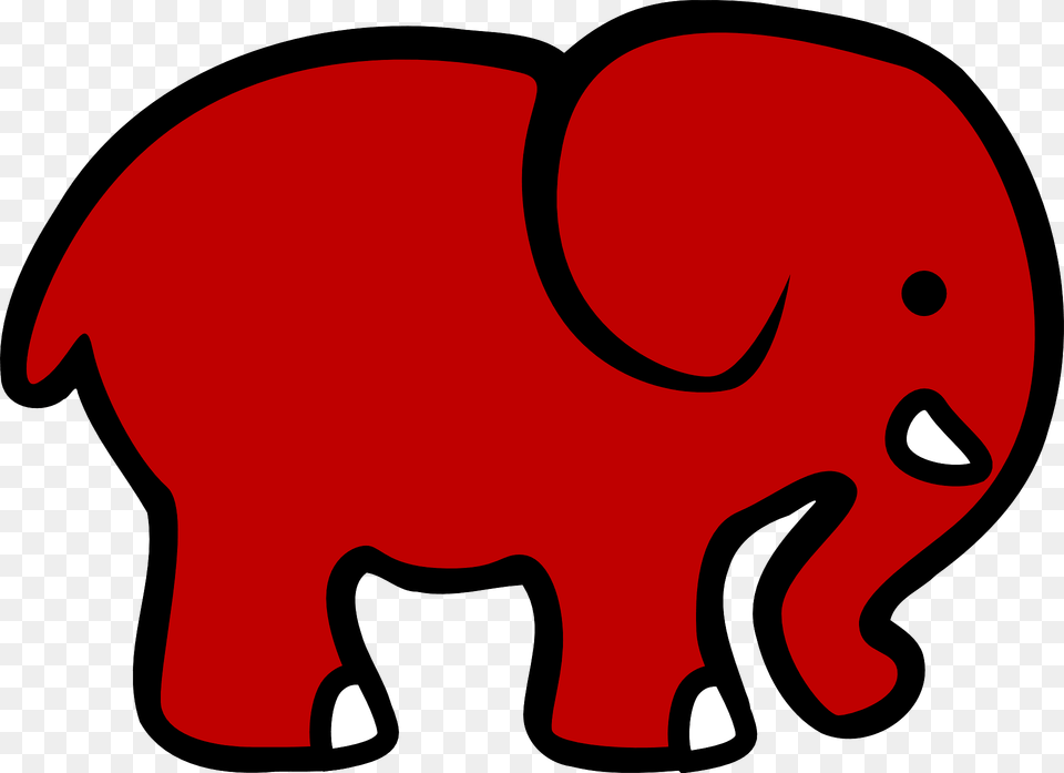 Red Cartoon Elephant Clipart, Animal, Mammal, Wildlife Free Transparent Png