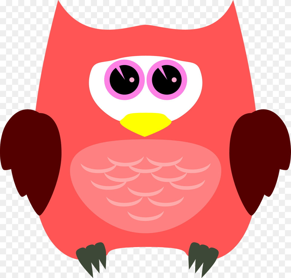 Red Cartoon Owl Clipart, Animal, Beak, Bird Free Png Download