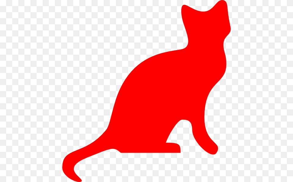 Red Cat Silhouette Clip Art, Animal, Mammal, Pet, Egyptian Cat Free Png