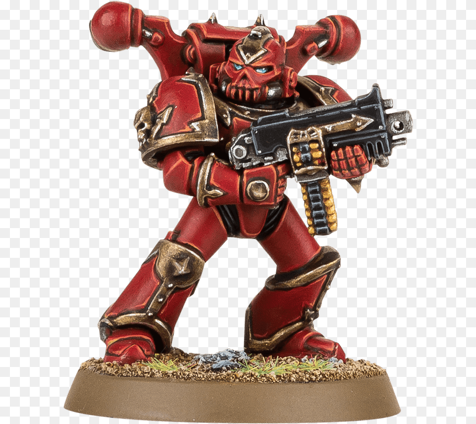 Red Chaos Space Marines, Toy, Figurine, Robot Free Png Download