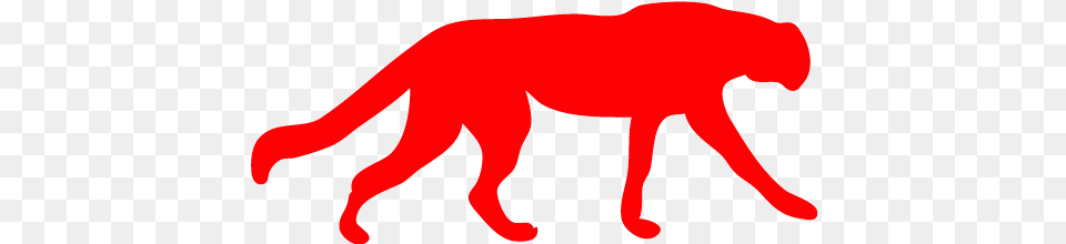 Red Cheetah Icon Free Red Animal Icons Cheetah Silhouette, Smoke Pipe, Lion, Mammal, Wildlife Png Image