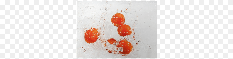 Red Cherry Tomatoes With Water Splash Poster Pixers Water, Food, Fruit, Plant, Produce Png Image