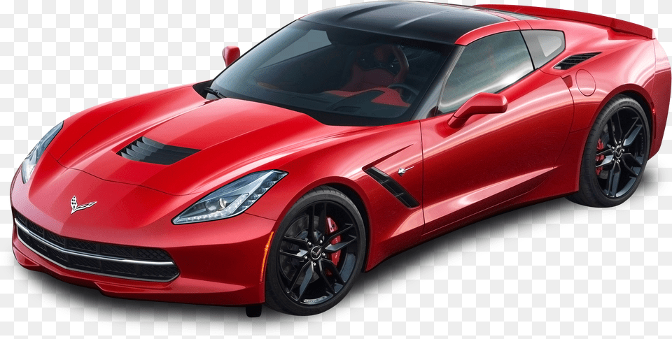 Red Chevrolet Corvette Stingray Top Toy Car Transparent Background, Wheel, Vehicle, Coupe, Machine Free Png