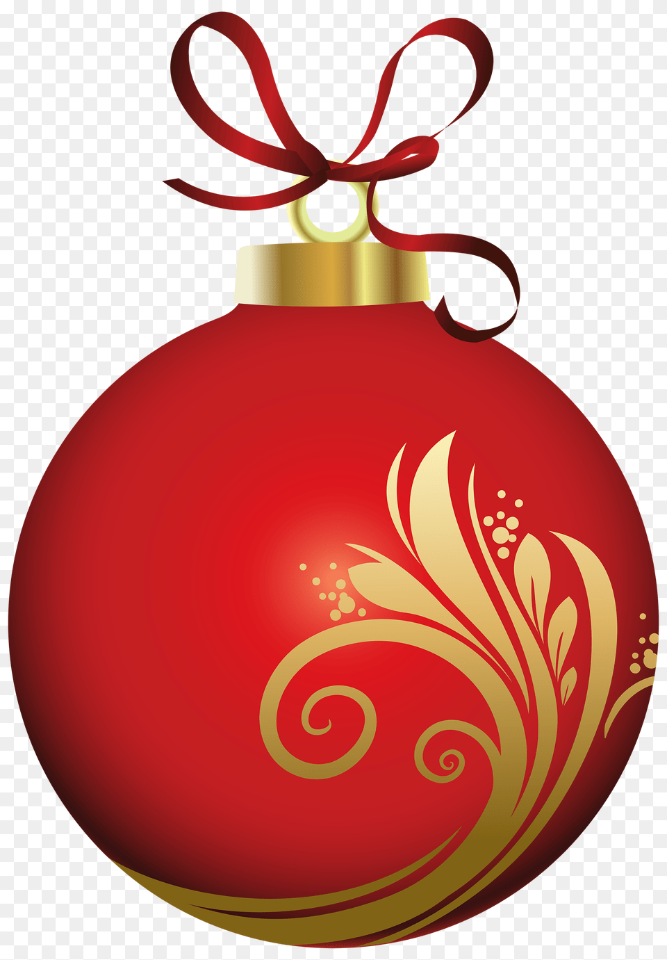 Red Christmas Ball With Decoration Clipart Best Web Clipart, Accessories, Ornament Free Png