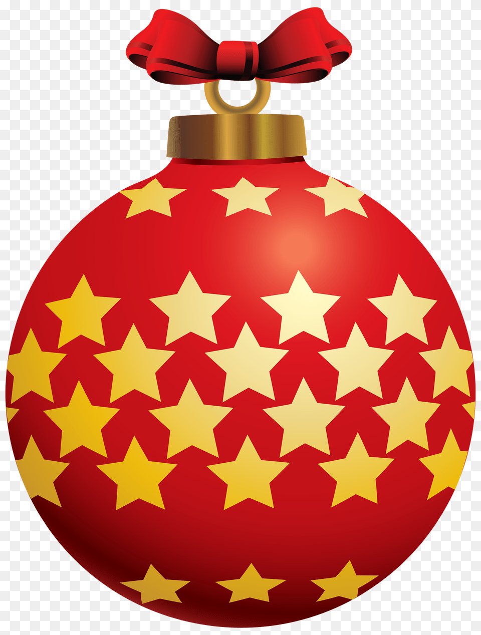 Red Christmas Ball With Stars Clipart, Dynamite, Weapon, Symbol Free Png