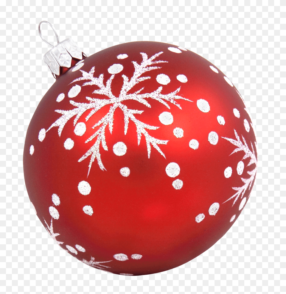 Red Christmas Bauble With Snow Purepng Christmas Tree Decoration, Accessories, Ornament, Christmas Decorations, Festival Free Png Download