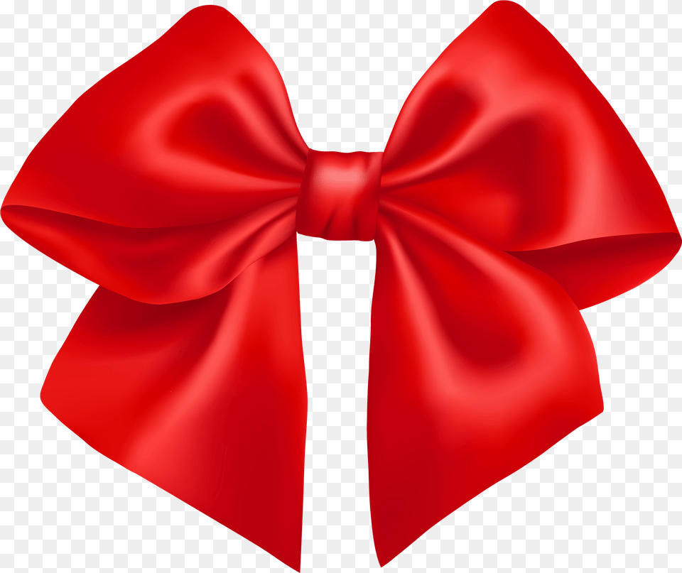 Red Christmas Bow Red Bow Transparent, Accessories, Bow Tie, Formal Wear, Tie Png Image