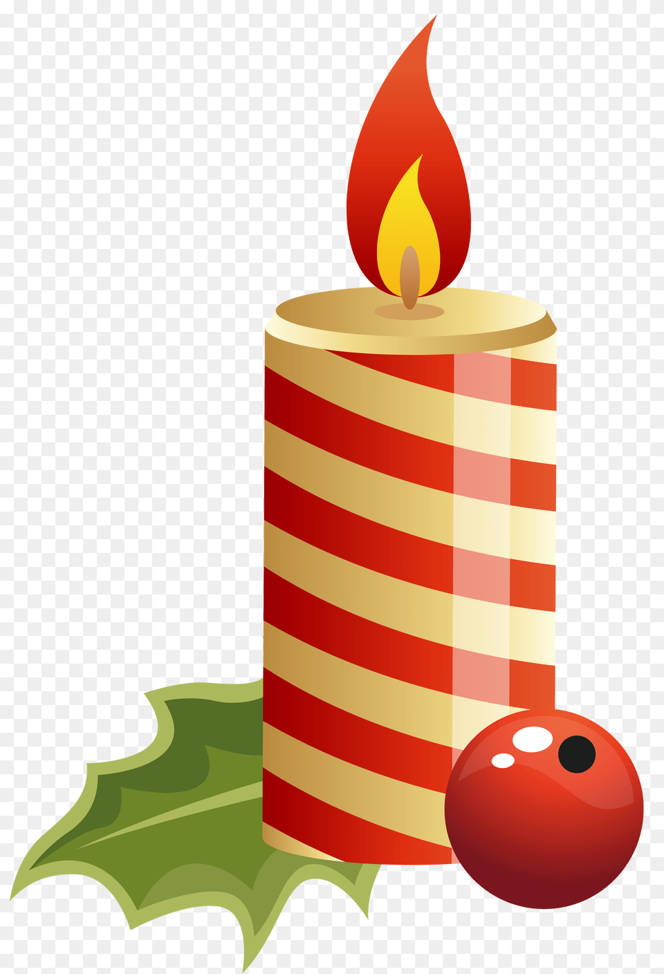 Red Christmas Candle Clipart Free Transparent Png