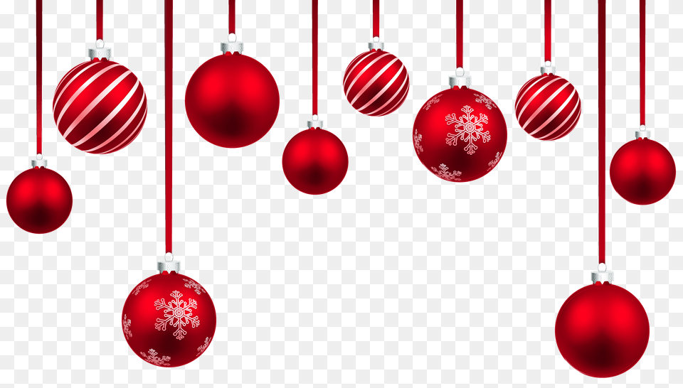 Red Christmas Hanging Balls Decor Clipart Gallery, Accessories, Lighting, Ornament Png Image
