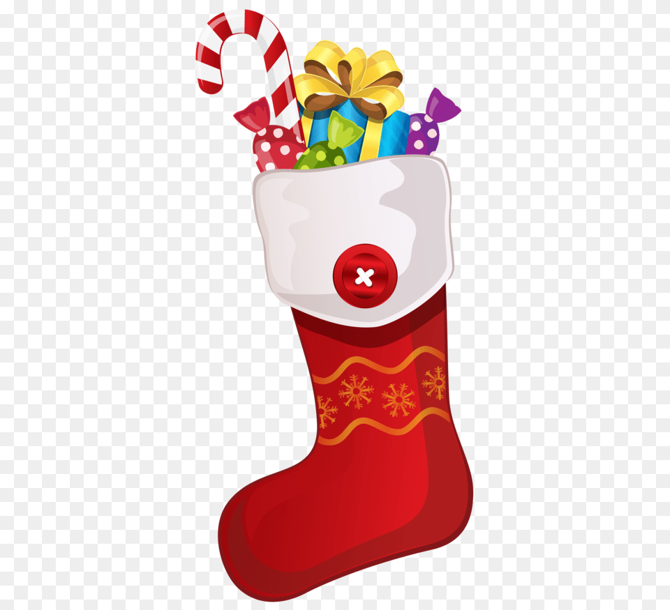 Red Christmas Stocking With Candy Cane Clipar, Hosiery, Clothing, Gift, Ketchup Free Transparent Png