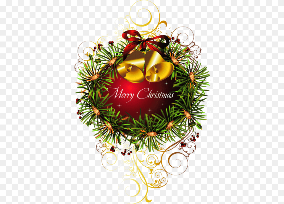 Red Christmas Transparent Ball With Bells View Merry Christmas Full Color Decal Christmas Full Color, Art, Graphics, Tree, Plant Free Png