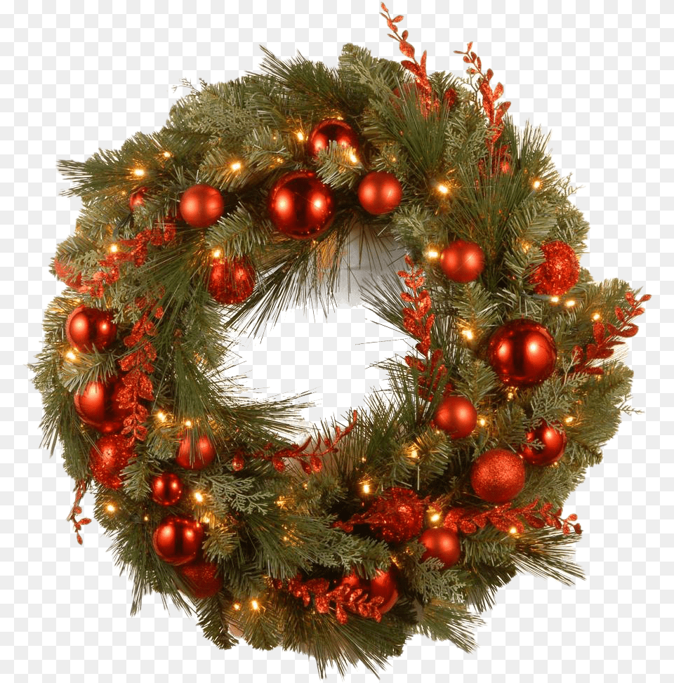 Red Christmas Wreath Christmas Wreath, Plant Png