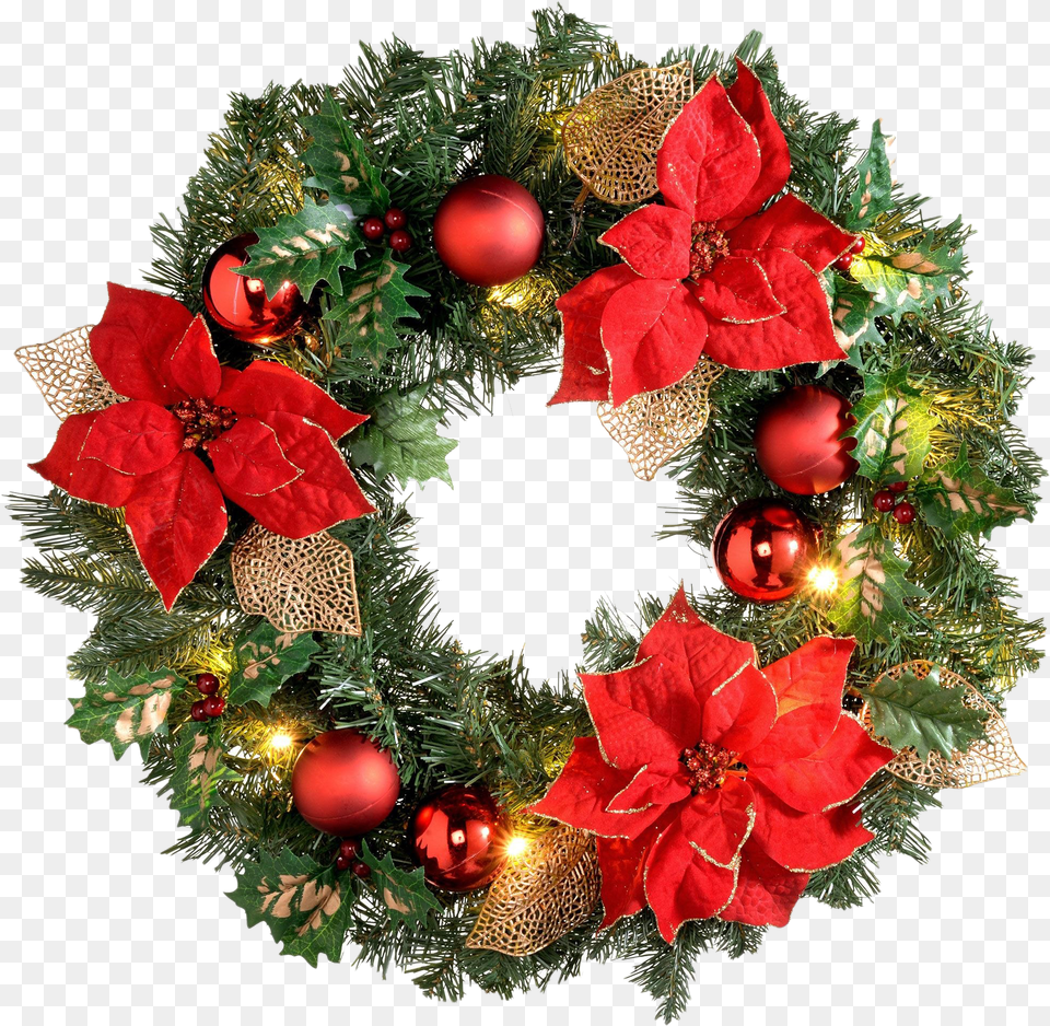 Red Christmas Wreath File Christmas Wreath Free Transparent Png