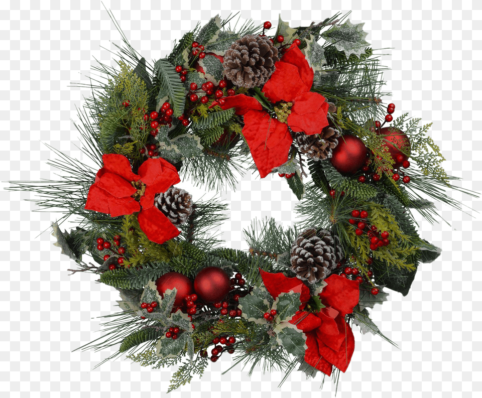 Red Christmas Wreath Photos Christmas Wreath, Plant Png