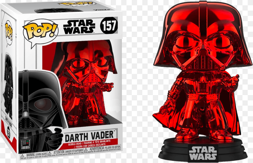 Red Chrome Darth Vader Funko Pop, Adult, Female, Person, Woman Free Transparent Png