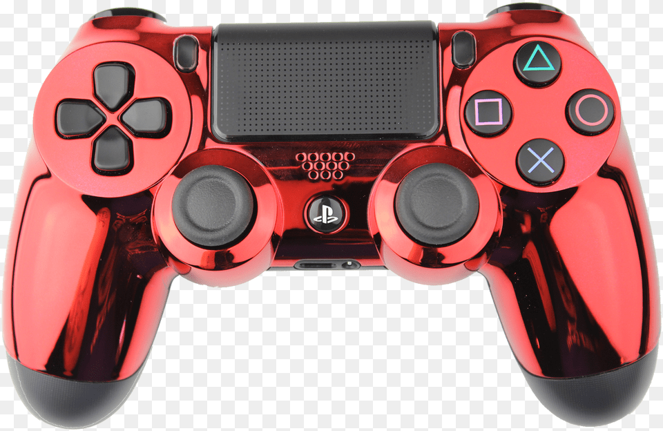 Red Chrome Playstation 4 Controller Download Game Controller, Electronics, Joystick, Camera Png Image