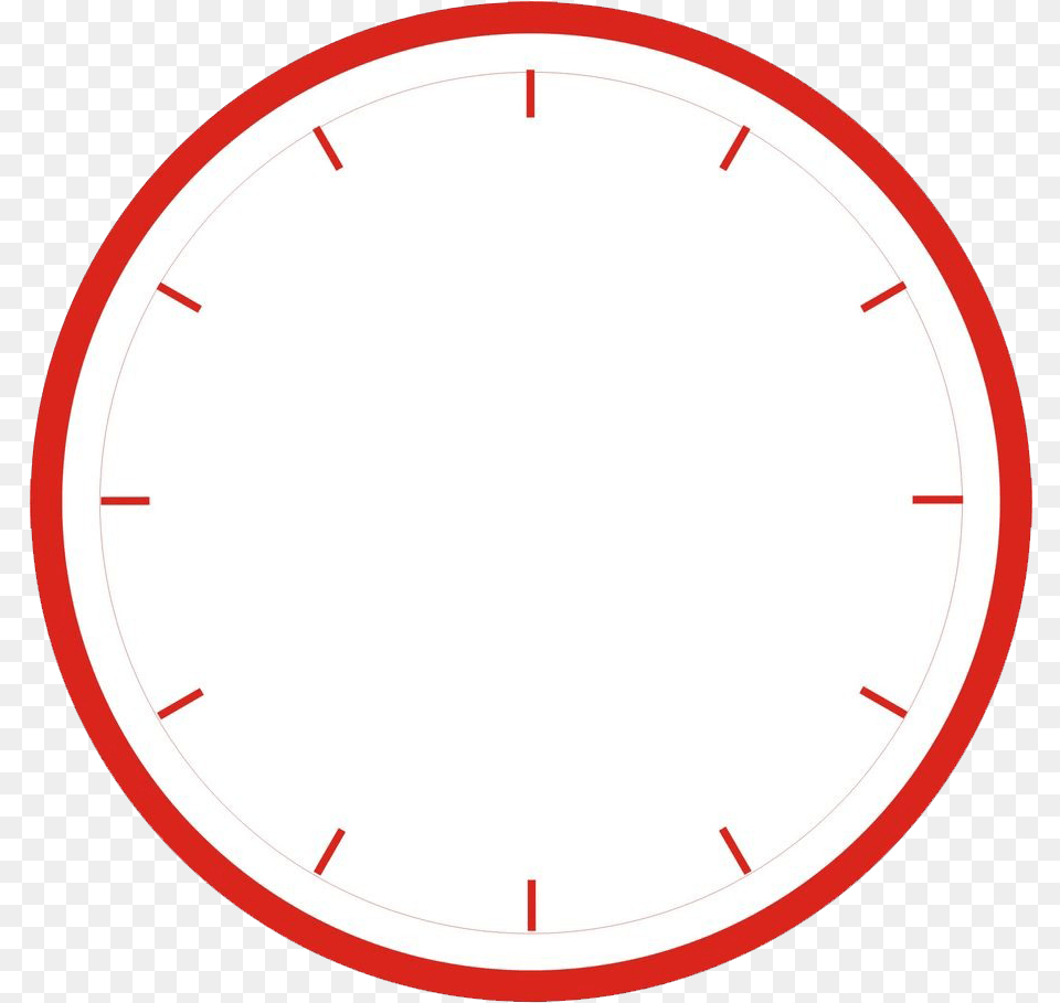 Red Circle Designer Coffee Supreme, Analog Clock, Clock Free Png Download