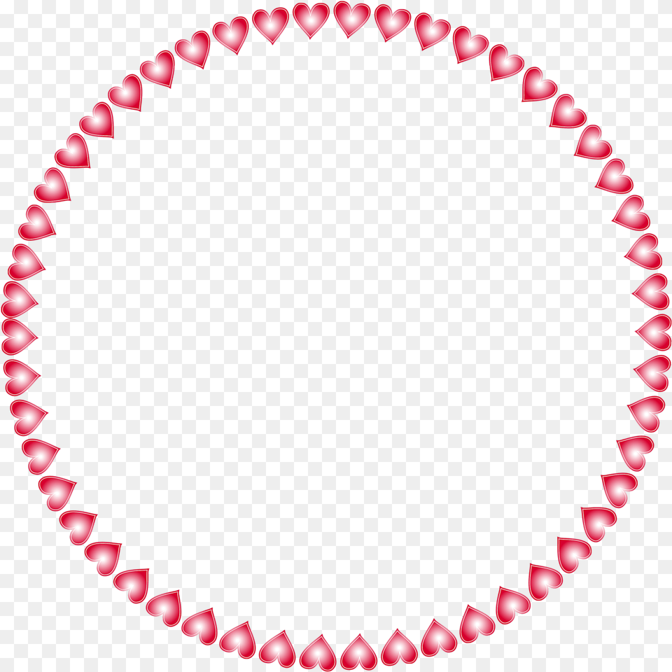Red Circle Frame Transparent Heart Circle, Accessories, Jewelry, Necklace, Flower Free Png Download