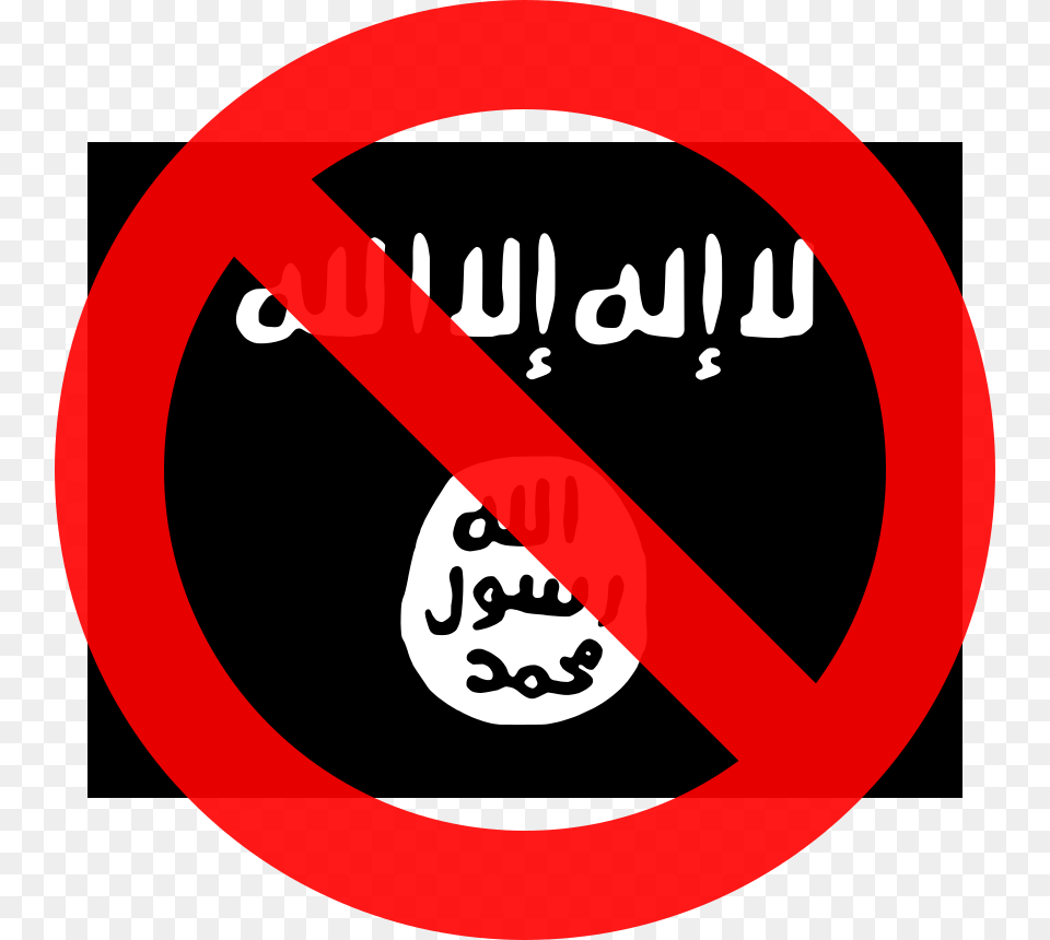 Red Circle Slash Isis Flag, Sign, Symbol, Road Sign Png