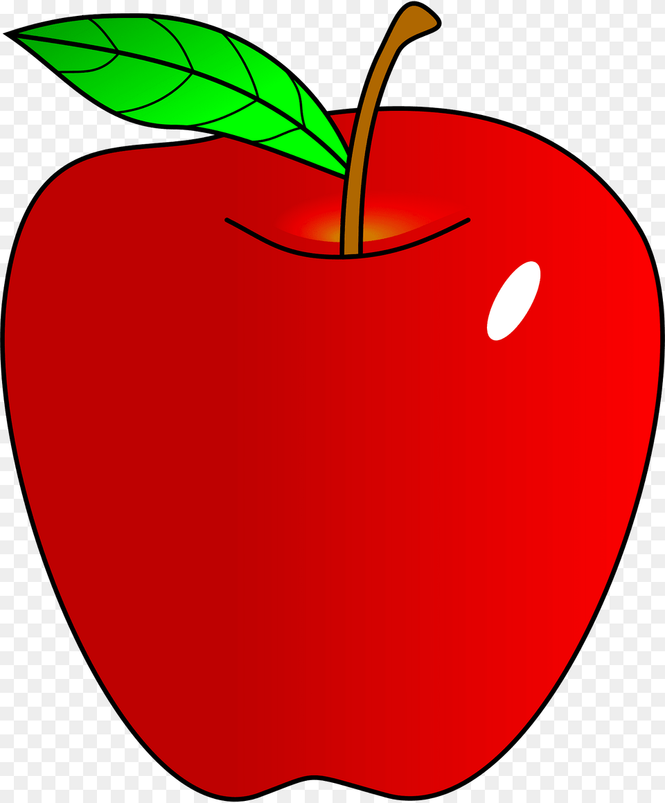 Red Clipart, Apple, Food, Fruit, Plant Free Png