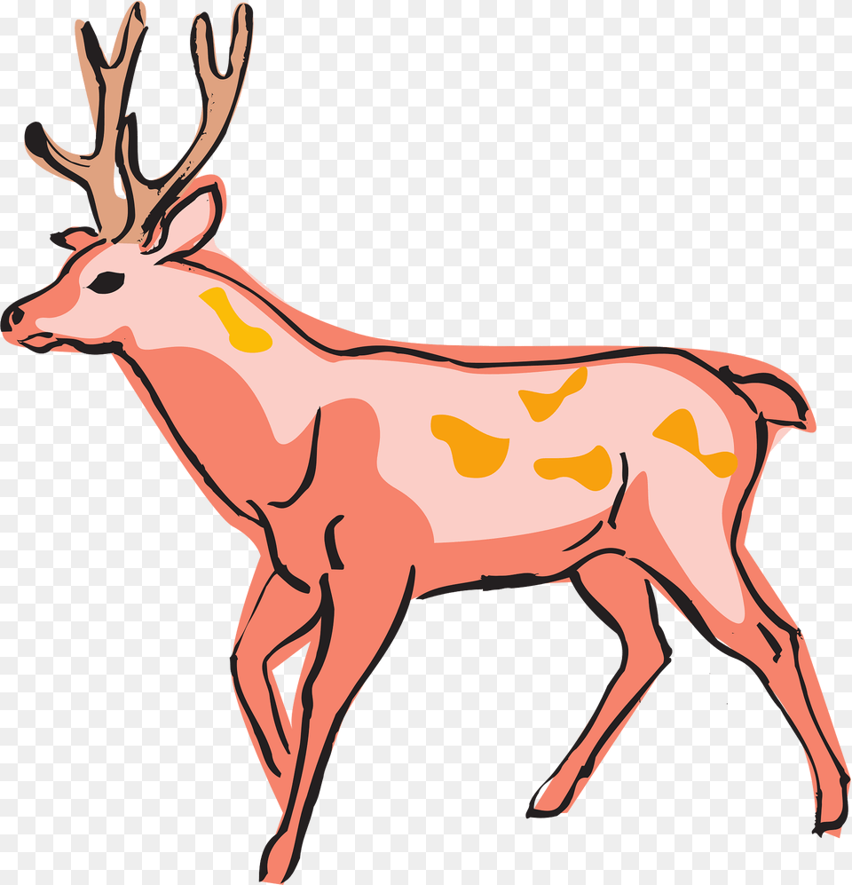 Red Clipart, Animal, Deer, Elk, Mammal Png