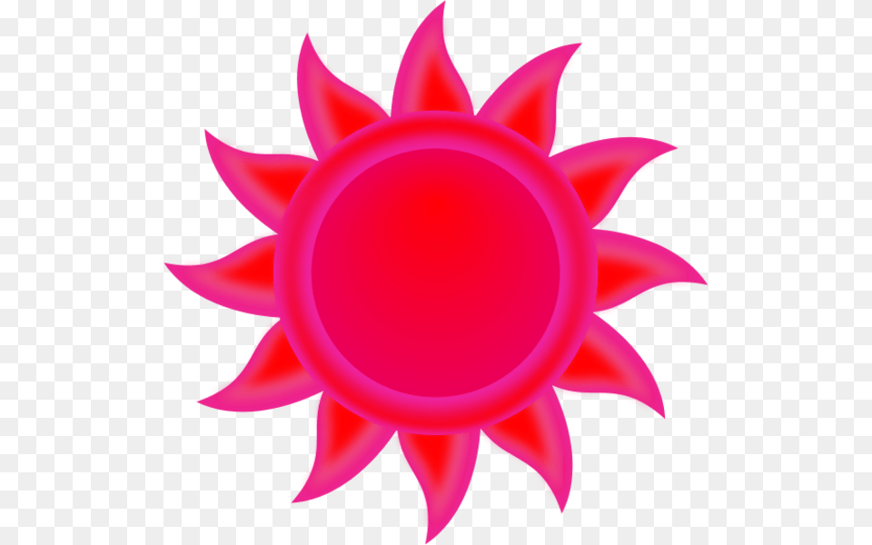 Red Clipart Sunshine Clip Art Sun, Dahlia, Flower, Plant, Petal Free Png Download