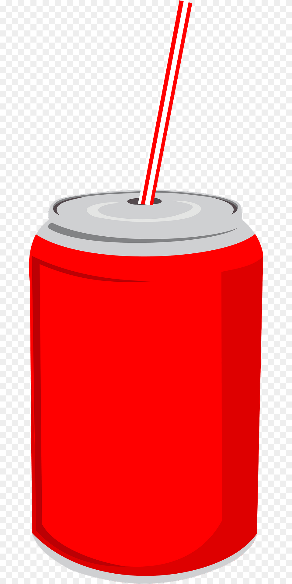 Red Coca Cola Can With Straw Clipart, Beverage, Food, Ketchup, Soda Png