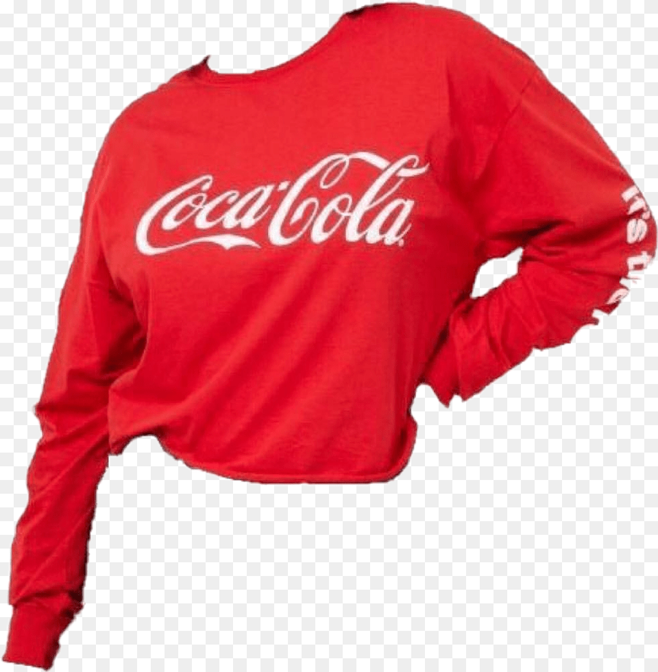 Red Cocacola Aesthetic Moodboard Filler Pretty, Clothing, Sleeve, Long Sleeve, Shirt Free Png
