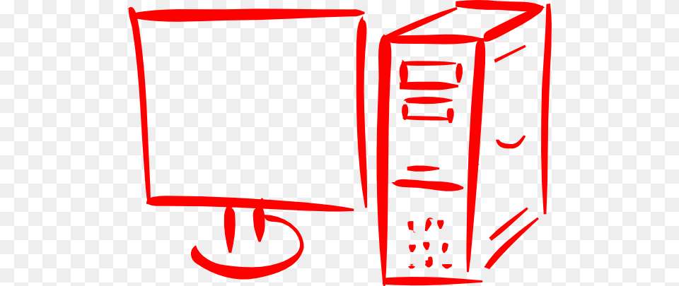 Red Computer Clip Art, Electronics, Hardware, Pc Free Png Download