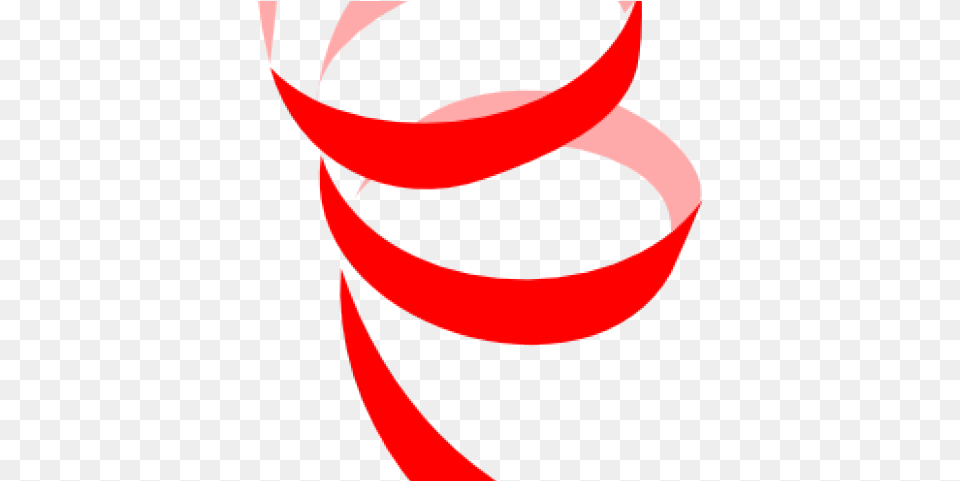 Red Confetti Ribbon, Spiral Free Png Download