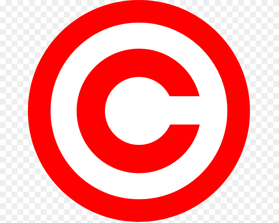 Red Copyright, Sign, Symbol Free Png