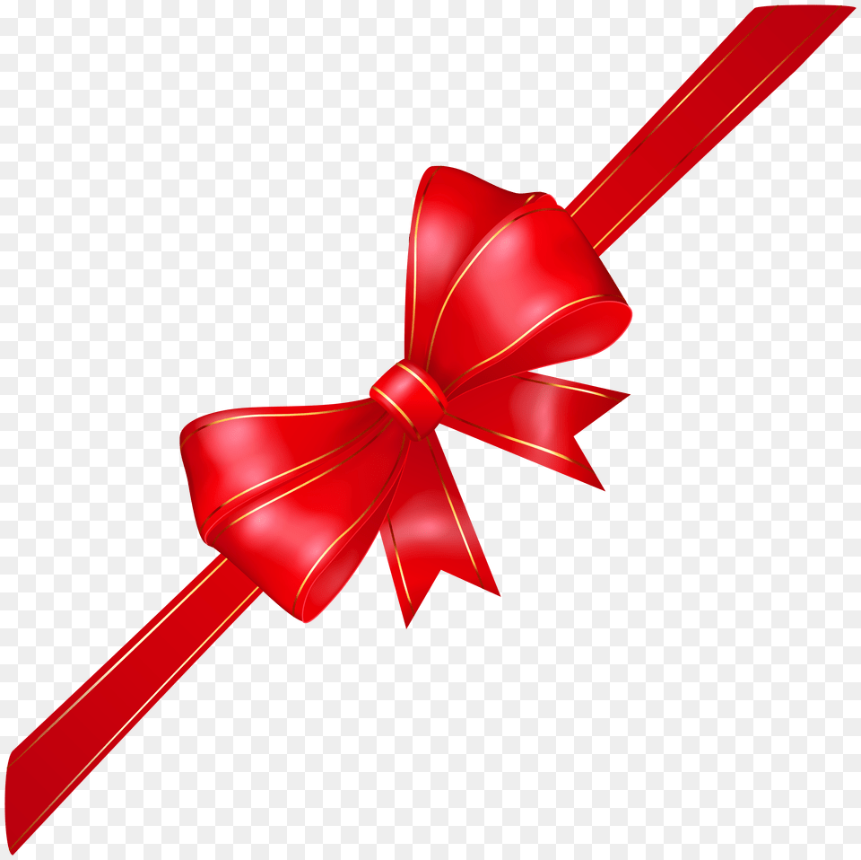 Red Corner Bow Transparent, Gift, Appliance, Ceiling Fan, Device Png Image