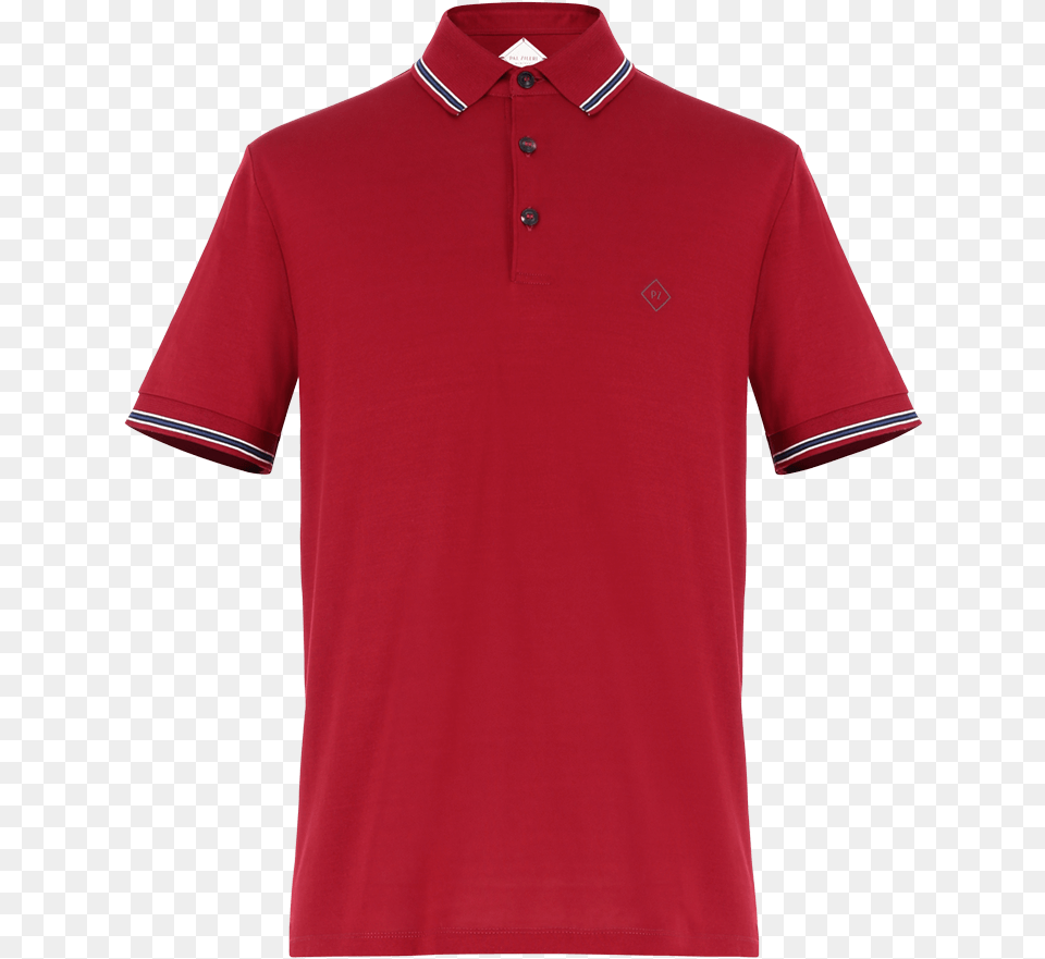 Red Cotton Polo With Knit Collar Pique Skjorte Rd, Clothing, Shirt, T-shirt Free Transparent Png