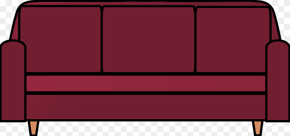 Red Couch Clipart, Furniture, Maroon Free Transparent Png