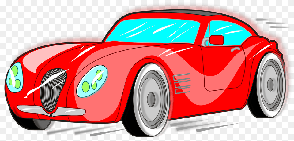 Red Coupe Clipart, Car, Transportation, Vehicle, Machine Png Image