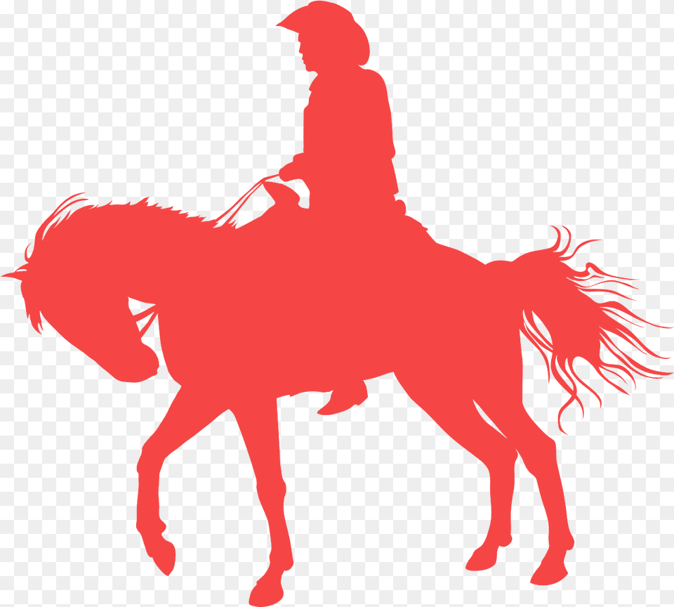 Red Cowboy Silhouette, Adult, Female, Person, Woman Png Image